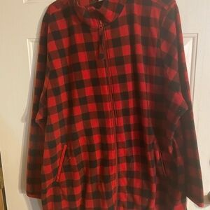 Woman Within Red and Black Plaid Jacket